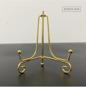 Resim Hangfox Ev Dekorasyonu İçin Şık Ve Dayanıklı Altın Renkli 5 İnç Çay Tepsisi Ve Tabak Standı Çok Renkli 