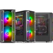 Resim Green Grıffın G6 2X200MM 1X120MM Argb 2x3.2 1xtype-C Kumandalı Oyun Bilgisayar Kasası (Psu Yok) 