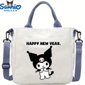 Resim SANRIO Kuromi Mavi Çapraz Çanta - Sevimli Karikatür Tasarımı, Büyük Kapasiteli, Hafif Omuz Çantası Günlük İşe Gidiş Geliş & Alışveriş İçin, Sanrio Serisi, Bayanlar 