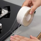 Resim 1 adet Kolay Uygulanabilir Su Geçirmez PVC Sızdırmazlık Bandı - Şeffaf, Küf Önleyici Mutfak & Banyo Lavaboları, Tuvaletler ve Küvet Köşeleri için 
