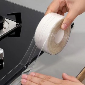 Resim 1 adet Kolay Uygulanabilir Su Geçirmez PVC Sızdırmazlık Bandı - Şeffaf, Küf Önleyici Mutfak & Banyo Lavaboları, Tuvaletler ve Küvet Köşeleri için 