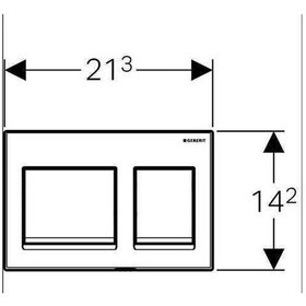 Resim Geberit Alpha35 Kumanda Paneli Mat Krom 