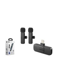 Resim Emh Store Kablosuz Çift Mikrofon Lıghtnıng Siyah Hdx2784 