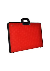 Resim Teknik Resim Çantası Fermuarlı Askılı Lüks Deri 38x55 Kırmızı 