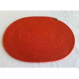 Resim Jüt Amerikan Servis Sofra Altlığı, Masa Dekoru Supla Oval 30x40 8li Turuncu 