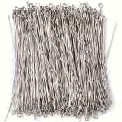 Resim 100/200/300 Adet Paslanmaz Çelik Zımba Halkaları, 70mm Uzunluğunda, Bükülebilir, Kesilebilir, Kolye, Küpe, Kolye Ucu ve Daha Fazlası İçin Kendin Yap Takı Yapımı Bulguları 