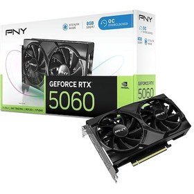 Resim Pny Geforce Rtx 5060 8gb Oc Gddr7 128bit Dual Fan Siyah Gaming Aeae1pny0057 