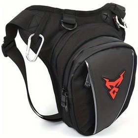 Resim Xuweiwei Motor Bisikleti Bacak Cantasi Kirmizi Ayarlanabilir Uyluk Kemeri Yuksek Kapasiteli Dayanikli Oxford Kumas Surus Ekipmani Kırmızı 