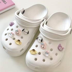Resim Sevimli Karakter Ayakkabı Süslemeleri - 10 Adet Sevimli Hayvan ve Karakter Takıları Beyaz Crocs için, Mezuniyet ve Sevgililer Günü Hediyesi için DIY Ayakkabı Aksesuarları, Mezuniyet Hediyesi | Oynamak İçin Aksesuar | Dayanıklı Plastik, Karakter Aksesuarları 