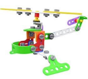 Resim RoyToy 77 Parça Sök Tak Araçlar - Helikopter 