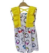 Resim Flower Love Music Desenli Kız Çocuk Elbise 001 