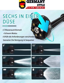 Resim Germany Style Kömürsüz Motor Çift Akülü Bakır Sargılı Su Soğutmalı Profesyonel Yüksek Basınçlı Bahçe 