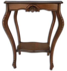 Resim Bengi Ticaret Fiskos 12446 Sehpa Çiçeklik Oyma Model Ceviz Kaplama Kayın Aslan Ayak El Yapım 