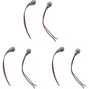 Resim Gemstone 6x T10 Soket W5W Adaptörü Yumuşak Kauçuk Işık Tutucu Araç Aksesuarları Erkek - Kadın Tel Konektörü Kablo ile (Yurt Dışından) 