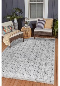 Resim Arya Vl Çift Taraflı,katlanabilir,yıkanabilir,yüksek Kalite Pamuk Salon,oturma Odası,balkon Kilim Krem-antrasit 1 