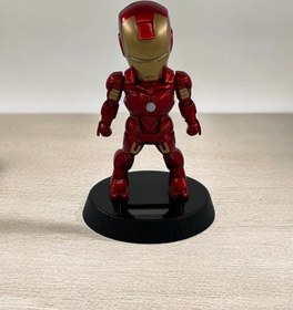 Resim Iron-Man Süper kahraman 13 cm sallanan kafa karakter - Kırmızı 