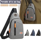 Resim 1 adet Rahat Oxford Kumaş Askılı Çanta, Püskül Detaylı, Hafif Naylon Crossbody Bel Paketi, Ayarlanabilir Omuz Askısı, Günlük Seyahat için Fermuarlı Göğüs Çantası, Polyester Kaplı, Çoklu Renkler 