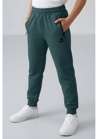 Resim Tommylife Orman Yeşili Fermuarlı Standart Fit Erkek Çocuk Eşofman Alt - 64042 Orman Yeşili 