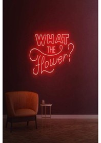 Resim Twins Led What The Flower Yazılı Neon Tabela Kırmızı Model:model:30773366 Kırmızı 