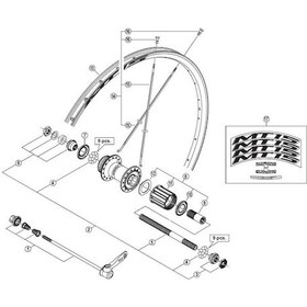Resim Shimano Mt15 Jant Seti Göbek Vidaları Arka Sağ 