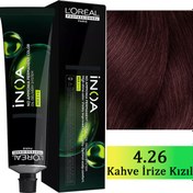 Resim Loreal Professionnel Inoa - Amonyaksız Saç Boyası No: 4.26 Kahve İrize Kızıl 60g 