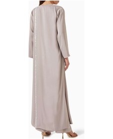 Resim Ded Collectıon Şık Dört Parçalı Abaya Seti Rahatlığı Ve Zarafetiyle Sunuyor Açık Pembe 
