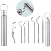 Resim Paslanmaz Çelik Diş Çubuğu 3/4/7pcs Set: Derin Diş Temizliği ve Yabancı Maddelerin Çıkarma İçin Yeniden Kullanılabilir ve Yıkanabilir Diş Çubukları - Saklama Kutusu ile, Kokusuz, Açık Hava veya Ev Kullanımı İçin Uygun 