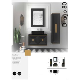 Resim Drago Banyo Dolabı 80 cm 