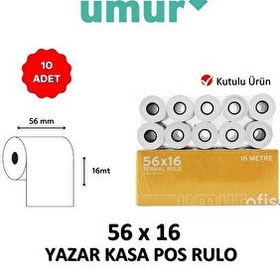Resim Umur Yazar Kasa Pos Rulosu 56MM x 16M - 10 Adet - Kutulu 