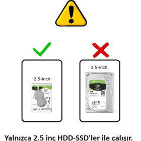 Resim Spelt USB 3.0 to SATA 3 Kablosu 6 Gbps 2.5 inch HDD SSD 22 Pin 