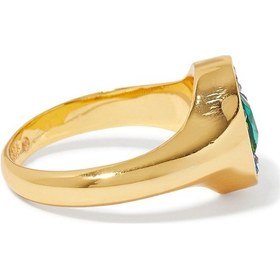 Resim Regency Signet Ring 1.8x1.5 Cm, Renkli Modern Signet Yüzük Zarif Tasarım Altın 