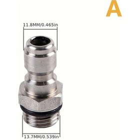 Resim Dashanshop Sku A 1/4 Kadın Quick Connect M14x1.5 Diş 3500 Psı Basınçlı Yıkama Bağlantı Adaptörü 