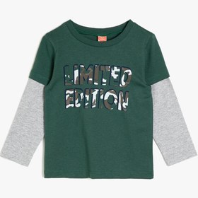 Resim Erkek Bebek Baskılı Tişört Uzun Kollu 
