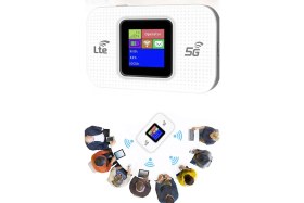 Resim Gampus Taşınabilir 4g/5g Lte Sim Kartlı Modem - Şarjlı ve Ekranlı Mobil Wi-Fi Dağıtıcı Router 3000MAH Modem 
