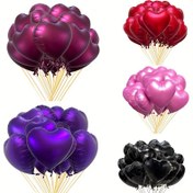 Resim Sevgililer Günü, Düğünler & Doğum Günleri için 6 Adet Kalp Şeklinde Folyo Balon - 45.72cm Romantik İtiraf Süslemeleri 