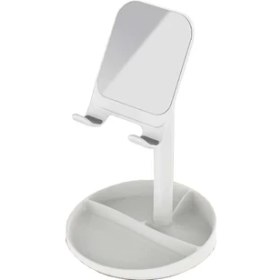 Resim Vendas Oynar Başlıklı Aynalı Masa Üstü Tablet Stant Beyaz 