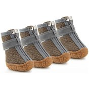 Resim Dianziye Küçük Köpekler İçin Botları - Reflektörlü, Kaymazsız Tabanlı, 4'lü Set Kahve, 5 