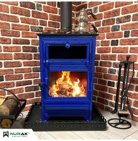 Resim Ege Serisi Mavi Lüks Fırınlı Şömine 