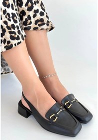 Resim Biçomi Joone Siyah Cilt Topuklu Ayakkabı Çok Renkli 