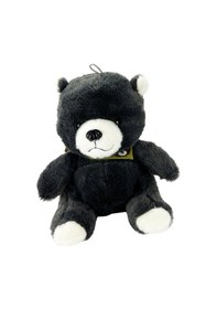 Resim Sevimli Fularlı Ayı Uyku Arkadaşi 30 Cm Siyah 