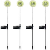 Resim Hfambition Güneş Enerjili 4'lü Simülasyon Papatya Lambası, 16 Led 4 Renkli Işık Zinciri, Ip65 Su Geçirmez Bahçe Dekoratif Toprak Takılı Aydınlatma 