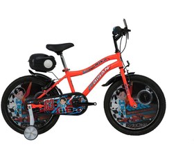 Resim Bisan Nıko Erkek Çocuk Bisikleti 30cm V 20 Jant Neon Turuncu Mavi - Turuncu 