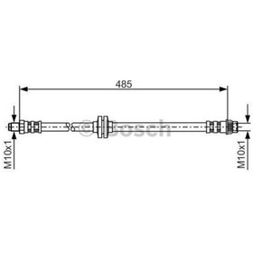 Resim Bosch 1987476827 Ön Fren Hortumu Clio Iıı 07-modus 04- 8200129954 