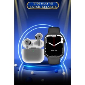 Resim 3.nesil Tws Bluetooth Kulaklık ve Dokunmatik Ekran Akıllı Saat Sesli Görüşme 