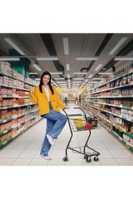 Resim Marketix Minicart Şarküteri ve Kuruyemiş Metal Market Arabası 36 Litre Füme 