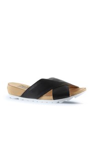 Resim Bueno Shoes Siyah Deri Kadın Düz Terlik 01ws0502 