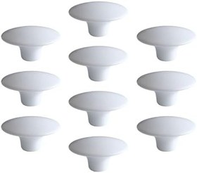 Resim 10 ADET Bohem Plastik Dış Bükey Kulp BEYAZ Renk Mobilya Mutfak Dolap Dolabı Çekmece Kulpu Kulbu 