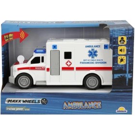 Resim Sunman 1:20 Maxx Wheels Sesli ve Işıklı Ambulans - Beyaz 