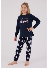 Resim Rolypoly Kız Çocuk Lacivert Pijama Takımı 5274-48708 Lacivert 
