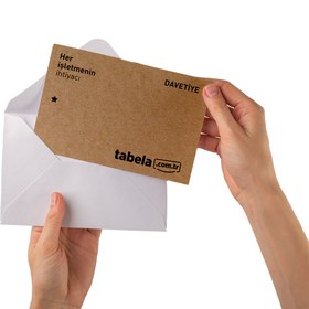 Resim Davetiye Baskı - 100 / 9.5x13.3 cm (A6) / 300 gr. Kraft 